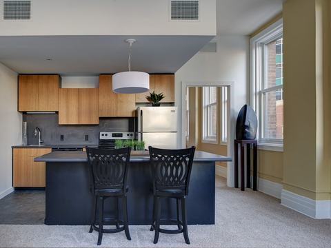 Two-bedroom unit kitchen