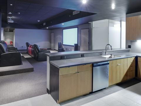 Theater room, wide view